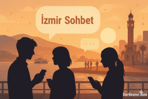 İzmir Saat Kulesi önünde, Dertlesme.com'da İzmir sohbet odaları aracılığıyla tanışan gençler.