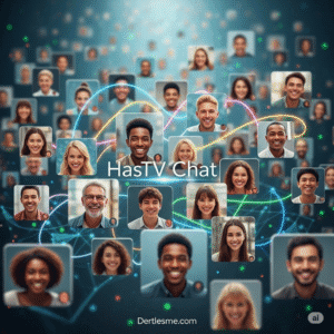 HasTV Chat ana görseli: Dünyanın dört bir yanından insanların rastgele görüntülü sohbet ile bağlandığı bir ağ ve Dertlesme.com markası.