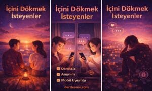 İçini dökmek isteyenler için ücretsiz anonim mobil sohbet platformu görseli