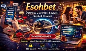Esohbet ile ücretsiz, güvenli ve anonim sohbet odalarına saniyeler içinde katılın. Üyeliksiz giriş, mobil uyumlu altyapı ve 7/24 moderasyon ile seviyeli dertleşme ortamı.