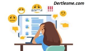 Akıllı telefon üzerinden anonim olarak dertleşen ve mesajlaşan insanları gösteren renkli illüstrasyon.